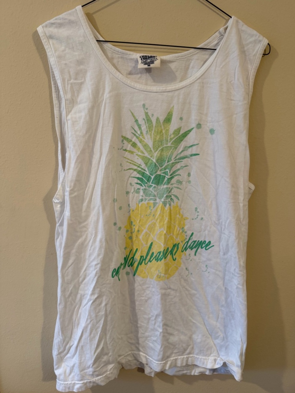 Comfort Colors White Pineapple Graphic Tank Top